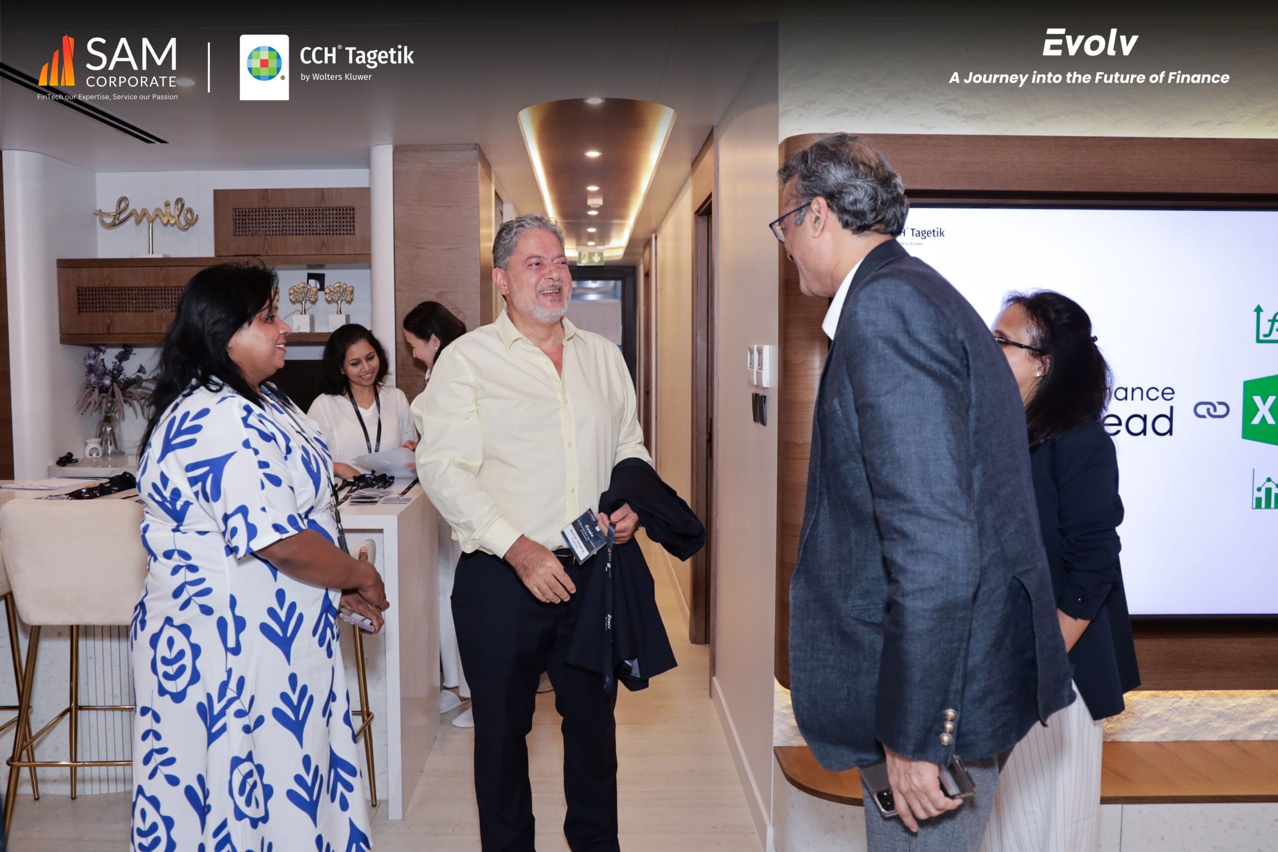 Evolv event networking with SAM Corporate and CCH Tagetik guests on yacht.