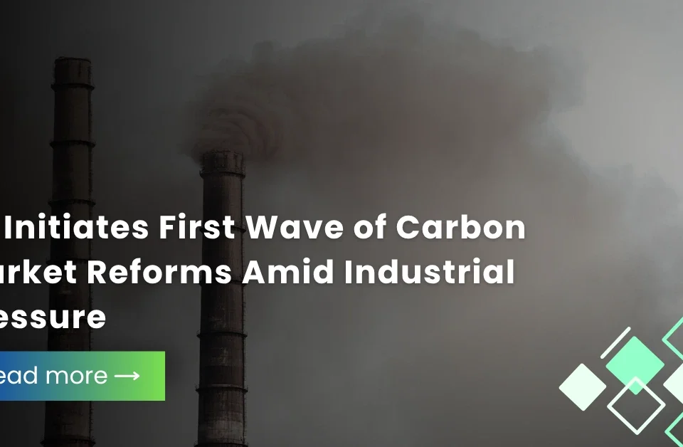 Industrial smoke stacks emitting emissions against a dark sky, representing EU carbon market reforms.