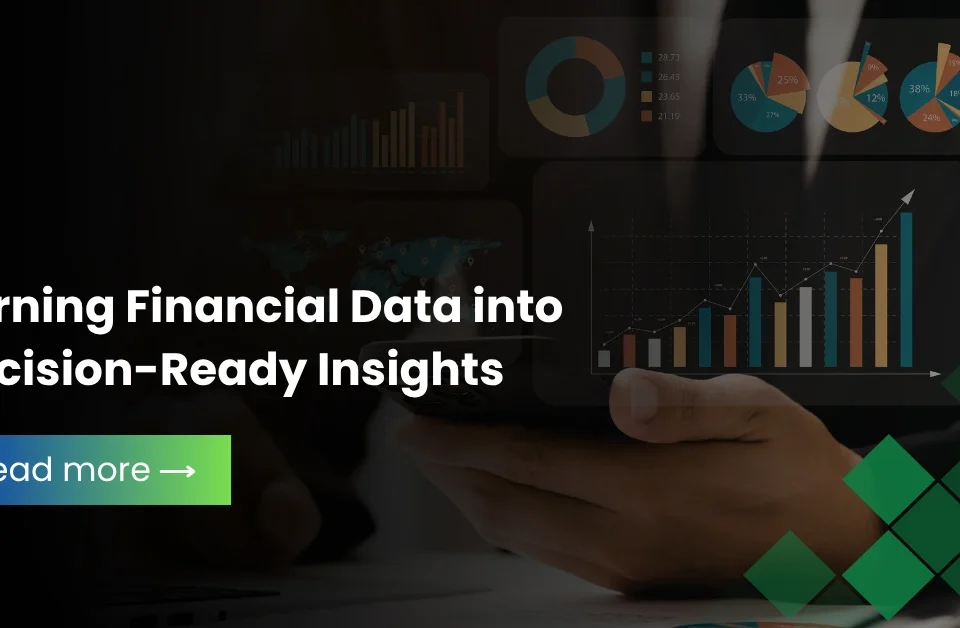 Professional holding a smartphone displaying financial data charts and analytical insights for business decision-making.