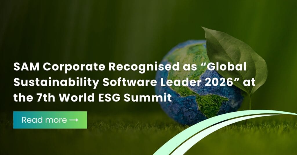 SAM Corporate Recognised as “Global Sustainability Software Leader 2026” at the 7th World ESG Summit